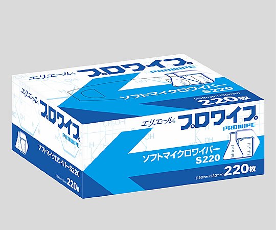 2-2624-01 プロワイプ・ソフトマイクロワイパー ポップアップ手合い 198×130粍 S220 220枚×72箱