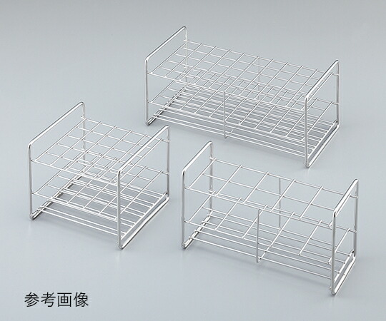 2-9502-61 ステンレス試験管立 配列:5×10 サイズ:40mm 38‐50L