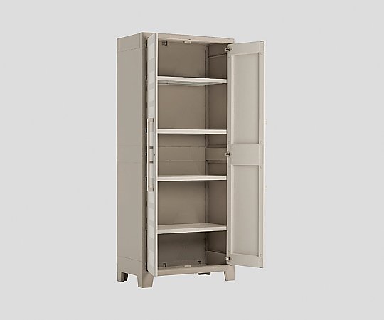 3-1614-12 プラスチックキャビネット(トール、両開き) 9750000 組立済