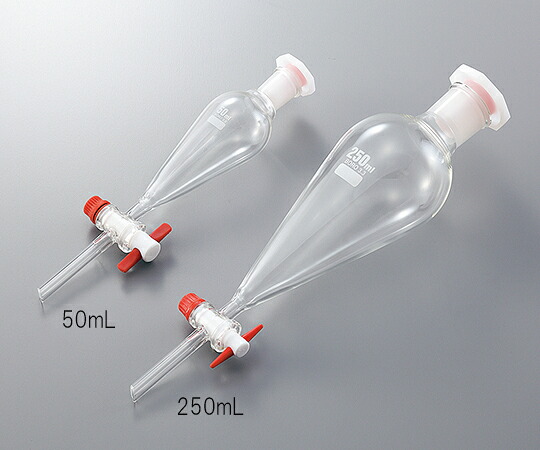 3-6456-04 分液ロート 樹脂栓付き 500mL|GAOS 店