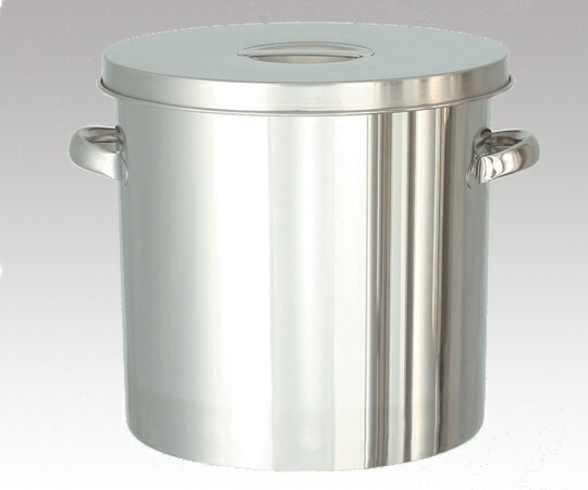 4-5013-09 コンパクト収納 テーパー型フタ付きステンレスタンク 100L