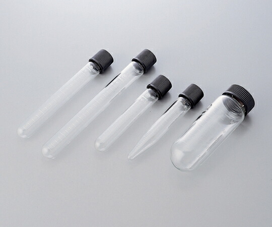 6-768-03 目盛付試験管(螺旋釘口) 10mL 丸底