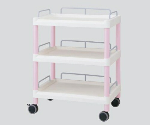 7-1275-04 モバイルイージーカート(ガード枠付き) 引出しなし 3段 651×447×830|GAOS 店