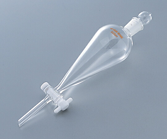 7-188-14 スキーブ型分液ロート テフロン(R)プラグ付 500mL｜GAOS　店