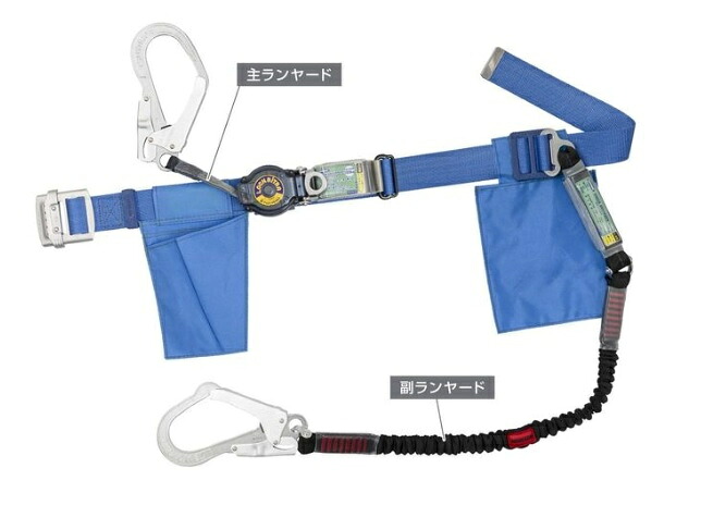 藤井電工 胴ベルト　5丁掛け 青 TB-2-LRL593-NV5931-BL4-BK-L