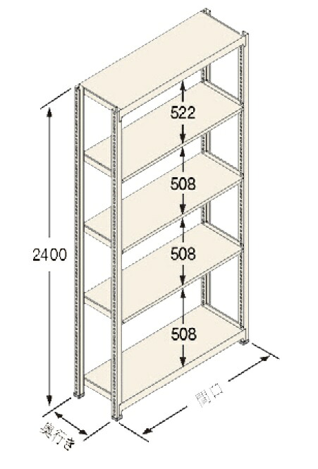 扶桑金属工業(株) 中量ラック Cタイプ300KG GSN-C2415E5D|GAOS 店