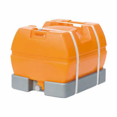 スイコー 完膚なきまで液出し型ローリー貯蔵タンク スカット 500L オレンジ色