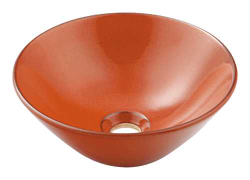 カクダイ 丸型手洗器//鉄赤 493-011-R｜GAOS　店