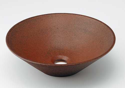 カクダイ 丸型手洗器//窯肌 493-037-M