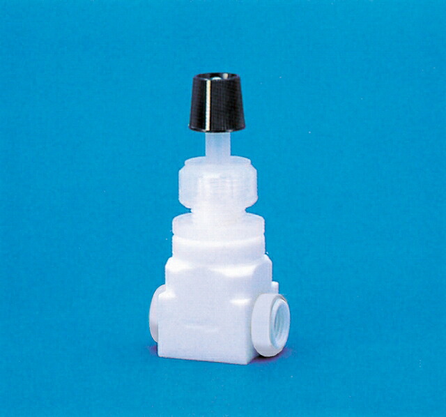 PTFE針弁膜とり備える用気泡管水準器型(PTFE/PFA製)オリフィス径φ4 繋ぎ合わせる螺旋釘PT1/4