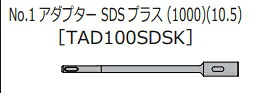 ミヤナガ NO.1アダプター SDSプラス(軸径10.5) TAD100SDSK