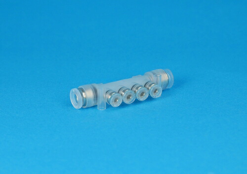 ニッタ クリーンチューブ継手 ケミフィットC1シリーズ マニホールド(インチサイズ) EMA1/8-1/4-4S-C1 5個セット