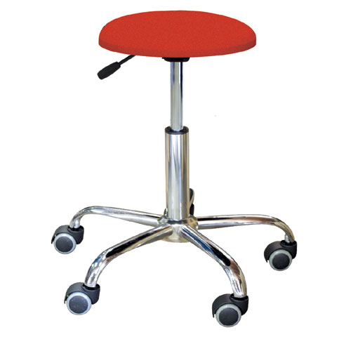 ルネセイコウ ブランチクッションスツール ＢＲＣ－４６５９ レツド／クロムメツキ