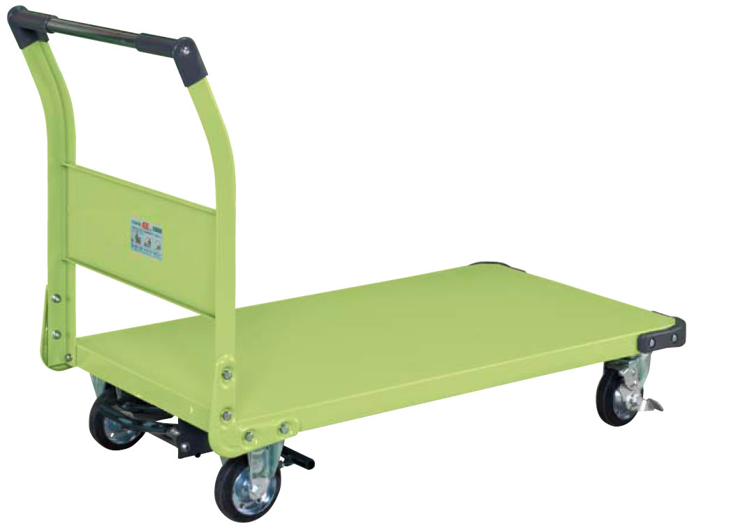 サカエ 特製四輪車フットブレーキ付 ＴＡＮ－６６ＢＲ 【送りとどける先に会社組織名・バス発着場名止むを得ず】【必要経費取り替えっこ不可】