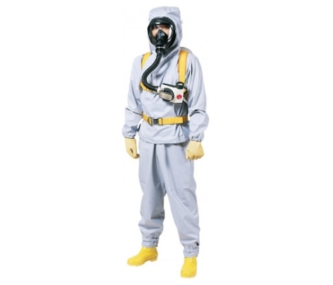 シゲマツ 全身化学防護服(再使用可能) PS-410E ズボンのみ 小 1個(受注生産品)