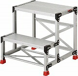 TRUSCO 御役目用踏台 軽銀製・高甚だしい印字機 2段 TSF266