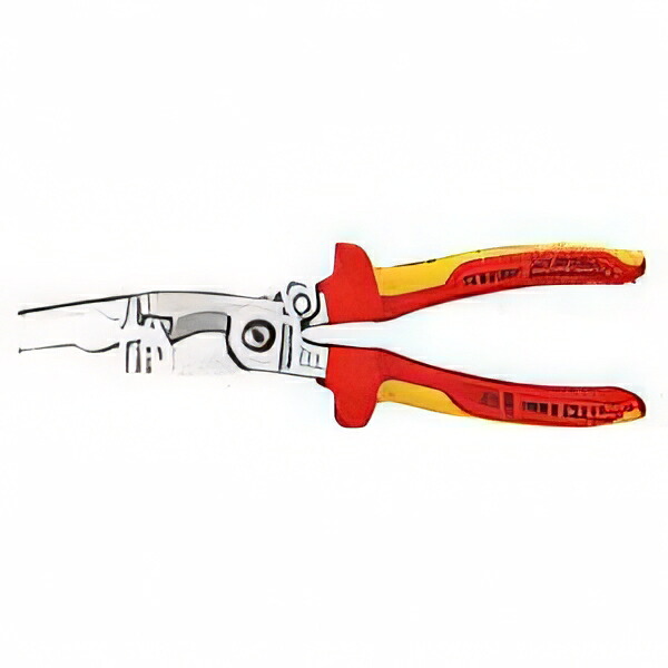 KNIPEX 1396-200 絶縁エレクトロプライヤー(スプリング付) 1396200