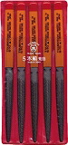ツボサン 組ヤスリ 5本組 半丸 荒目 HA00501