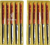 ツボサン 組ヤスリ 10本組 半丸 所せまい HA01003 研磨工具-花・ガーデン・DIY-ヤスリ