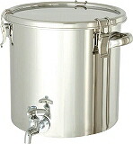 日東 ステンレスタンク ストレート密閉タンク(蛇口付) 10L CTHW24