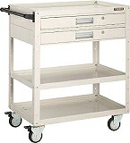 TRUSCO イーグルワゴン 750×500 引出付 ウレタン4輪自在 W色 EGW973V2UJW