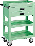TRUSCO ツールワゴン ドルフィン 750&times;500 2段引出 ウレタン W DLWS973&times;UW｜GAOS　店