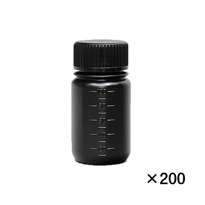 コクゴ JK-壜広口 遮光(黒) 100mL (200本入)(101-2030201) 花・ガーデン・DIY-その他