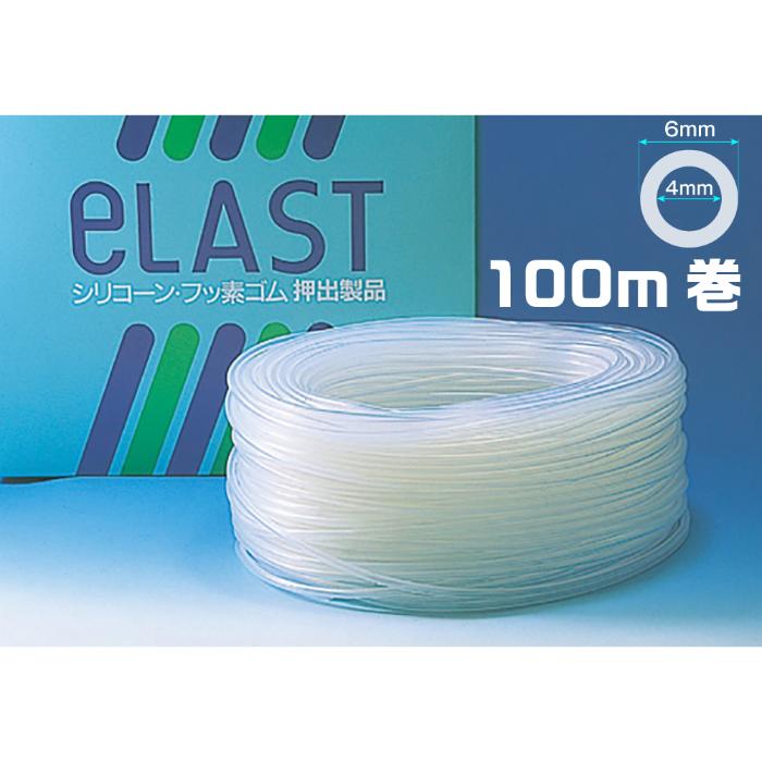コクゴ シリコーンゴムチューブ 4mm&times;6mm (100m巻)SR1554(102-0432002)｜GAOS　店