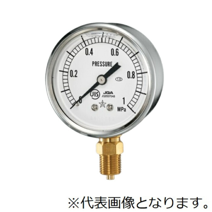 右下精器 グリセリン入圧力計 G-AUR1/4-60X10MPA