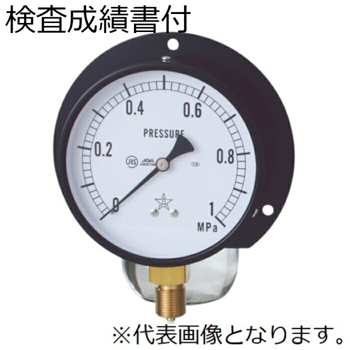 右下精器 一般圧力計 検査成績書付き BT3/8-100X6MPa 4,847円