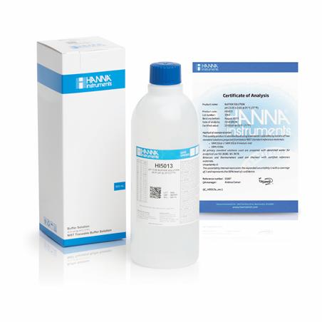 ハンナ pH標準液 pH 13.00 証明書付500mL/本 HI 5013