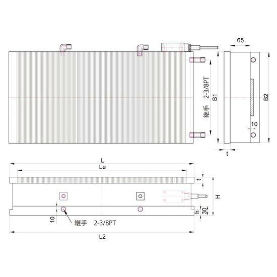 道化芝居テック 水冷式マイクロ投球電磁ファスナー FT-ELC-1535BWC