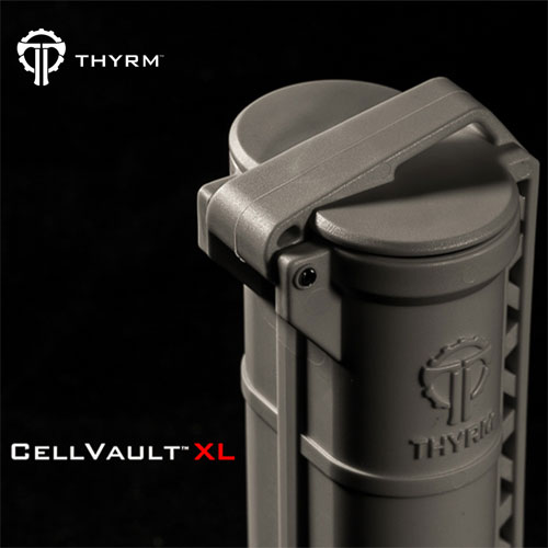 在庫販売 THYRM サイリム CELL VAULT XL Battery Storage 防水バッテリーケース大 IPX8相当 CR123A、単3、単4用 USA製画像