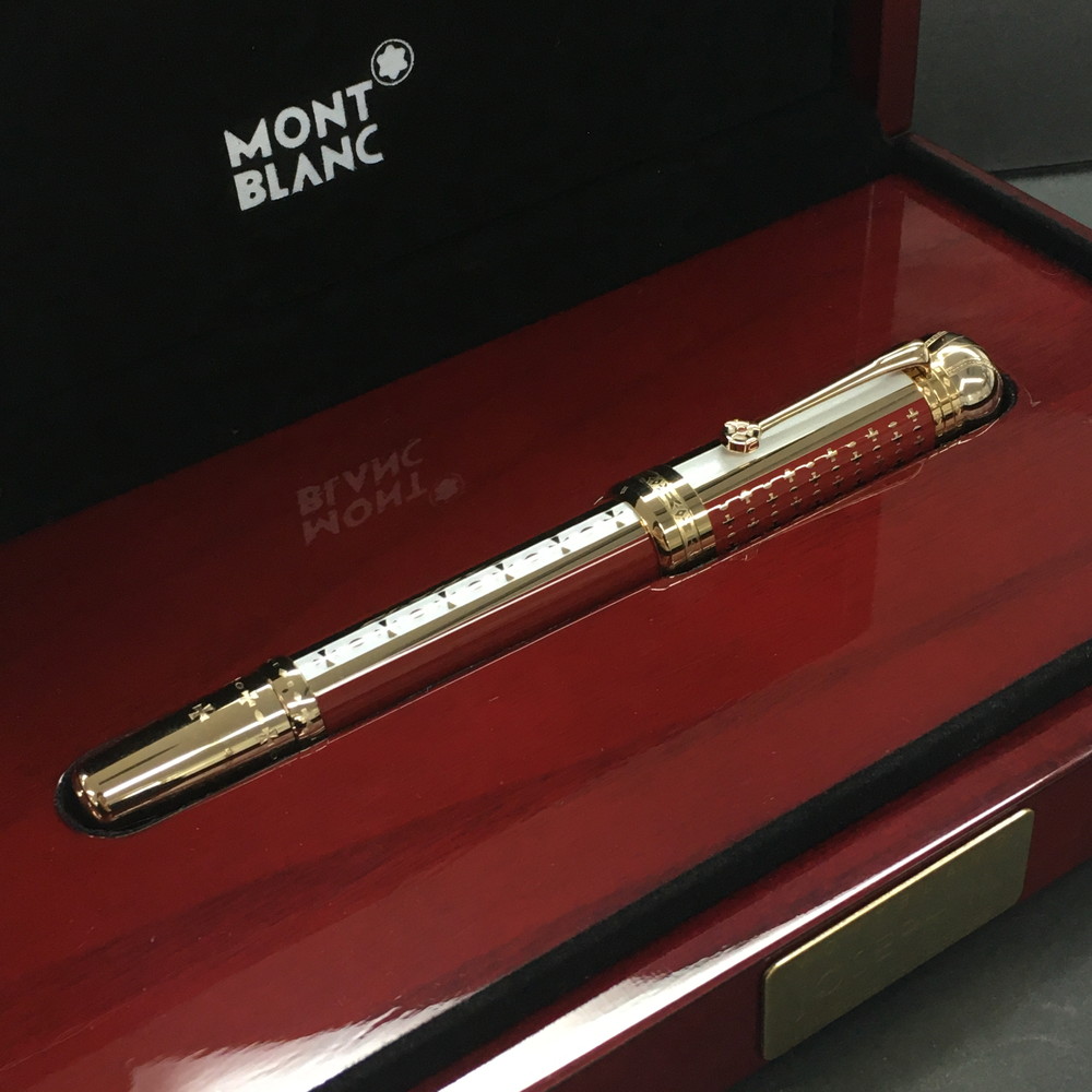 MONT BLANC モンブラン パトロンつづき物2012 ヨーゼフ2世 Joseph II 書きもの先 金750/K18 筆 文房具 4810本制限事項 赤いこと/8CD0134【中古】