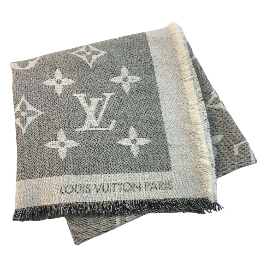 Louis Vuitton ルイ・ヴィトン ショール モノグラム ジャイアント カシミア70％ シルク30％ ストール 大判｜EGOトレード店
