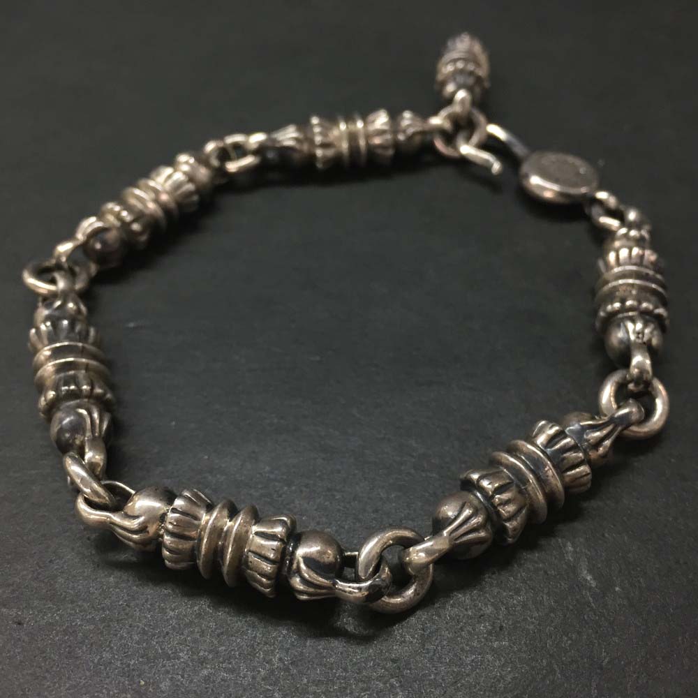 Chrome Hearts クロムハーツ SV925 64g バレル繋がり 腕輪 しろがね色/CR0028【中古】