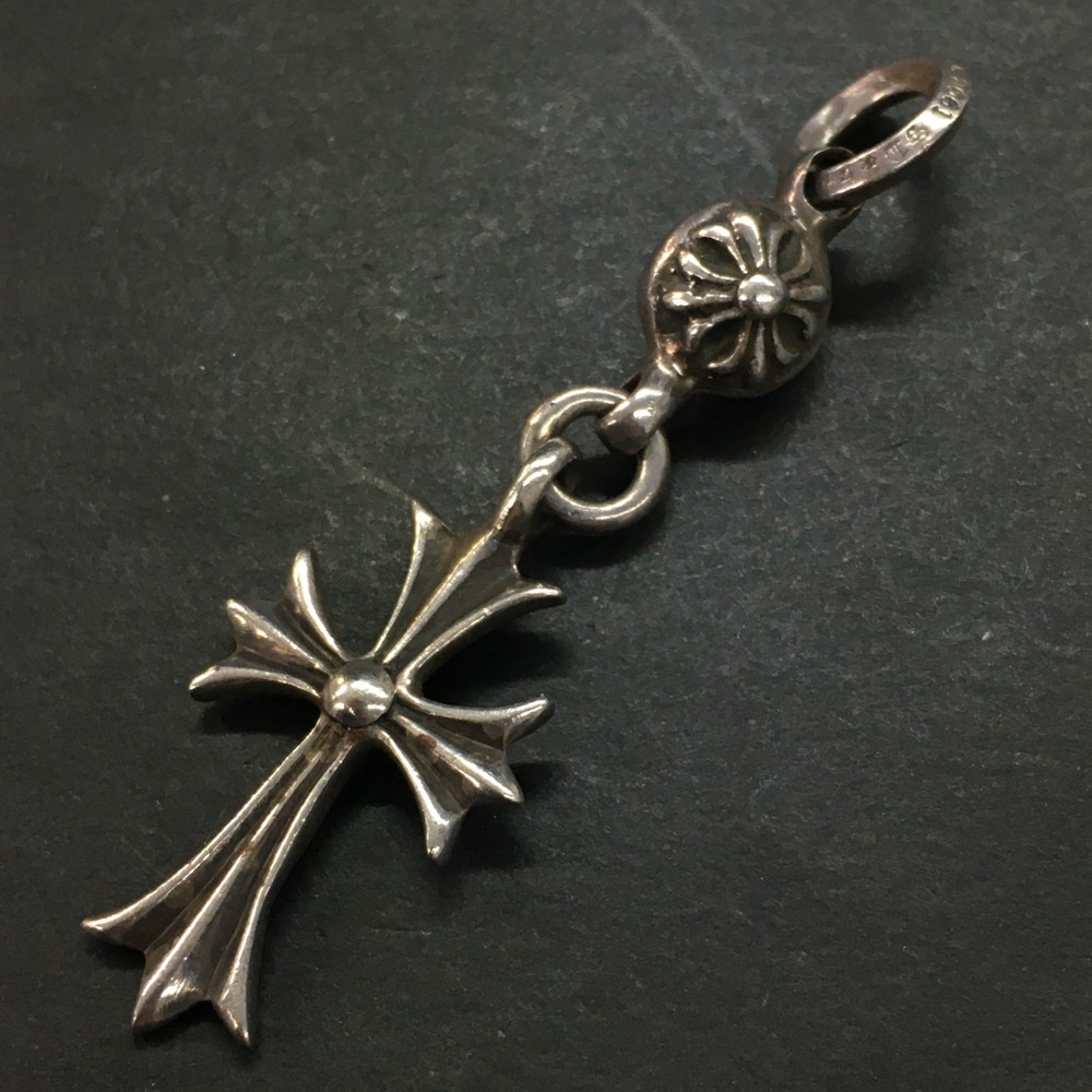 Chrome Hearts クロムハーツ SV925 5.5g 1ボールタイニーCH差し交わす 惹きつける シャンデリヤいの一番  しろがね色/CR0173【中古】