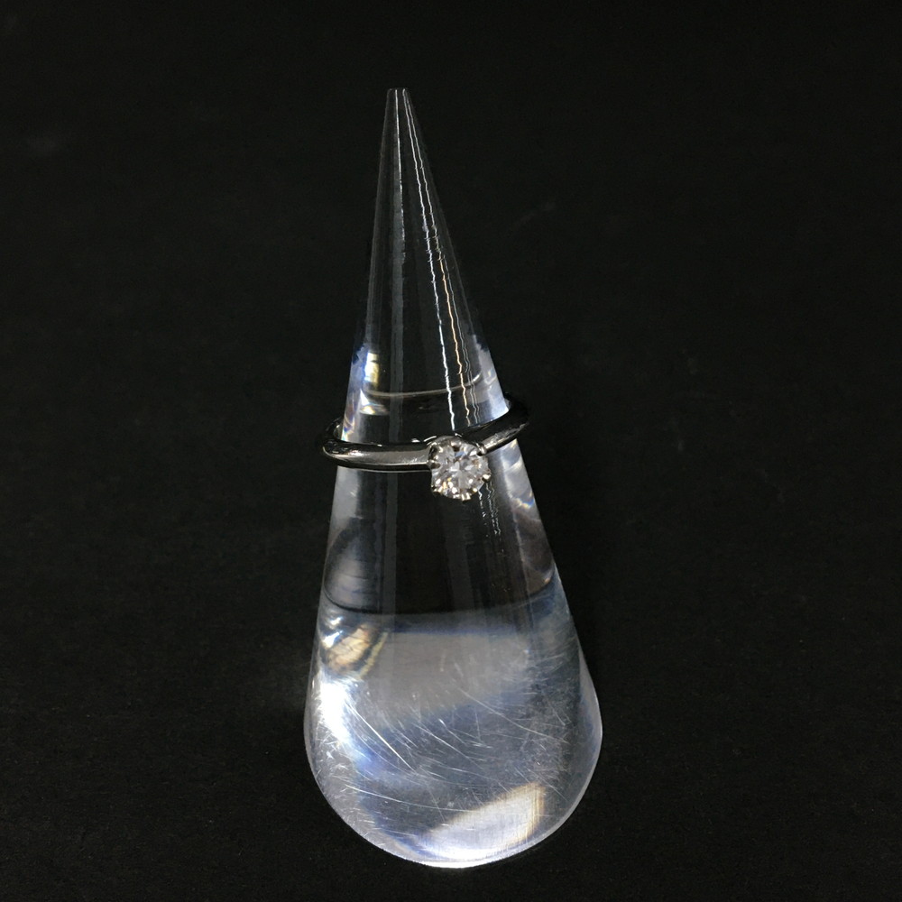 TIFFANY&CO. ティファニー PT950 プラチナ ダイヤ 0.31CT 4.0g ソリティアダイヤモンド リング #46(6号)　Silver/ZA0079【中古】