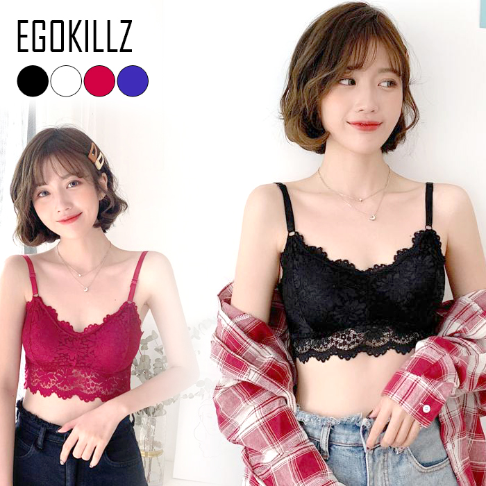 楽天市場 送料無料 Egokillz カップ付き Vライン レース ブラトップ 総レース ナイトブラ ダンス衣裳 衣裳 おやすみブラ ノンワイヤー インナー レディース Bratop 黒 白 赤 青 ブラトップ キャミソール ブラジャー レディース下着専門店 Egokillz