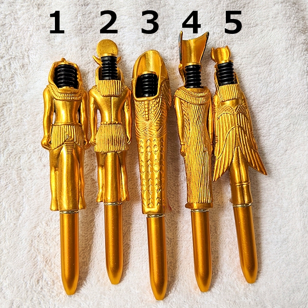 【楽天市場】キラキラ輝く！エジプト金のボールペン5本セット（ファラオ・ホルス・ツタンカーメン・ネフェルティティ・イシス）：エジプシャンスーク