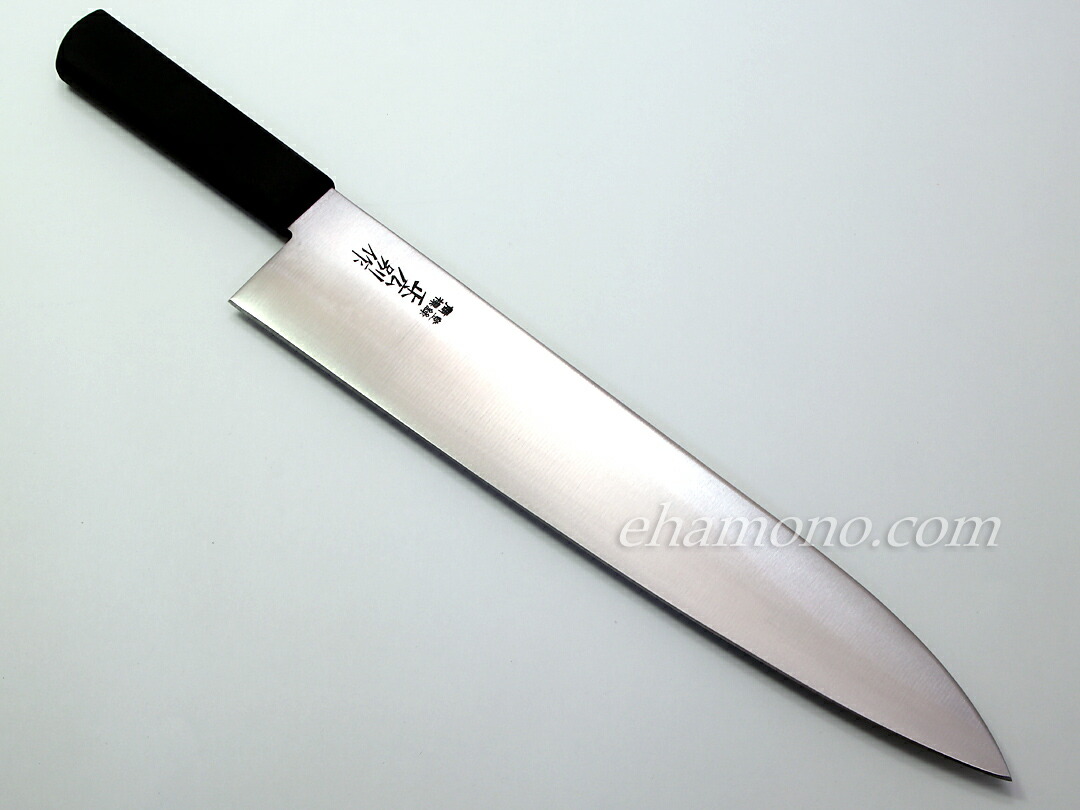 正広包丁P 平切り270mm 楽天市場】正広別作 平切（牛刀）9寸 270mm P柄（HACCP対応樹脂