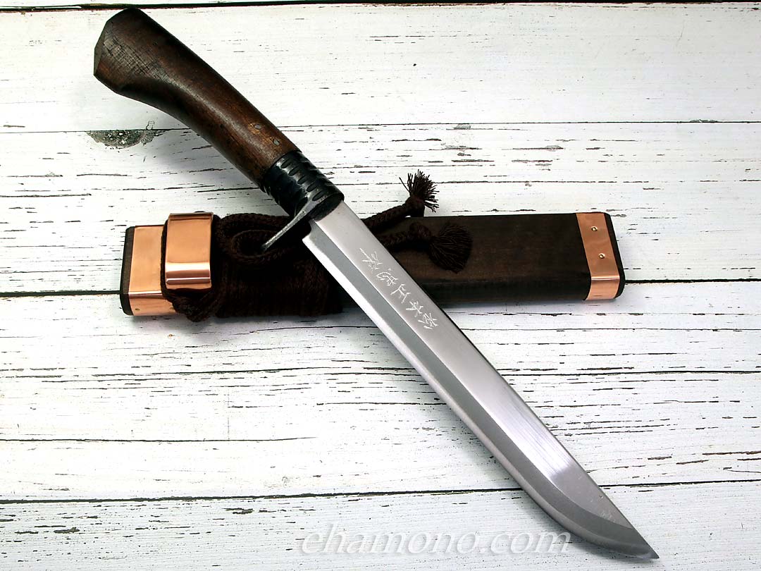 楽天市場】土佐・忠親 青鋼 鞘鉈6寸180 : e刃物.com楽天店