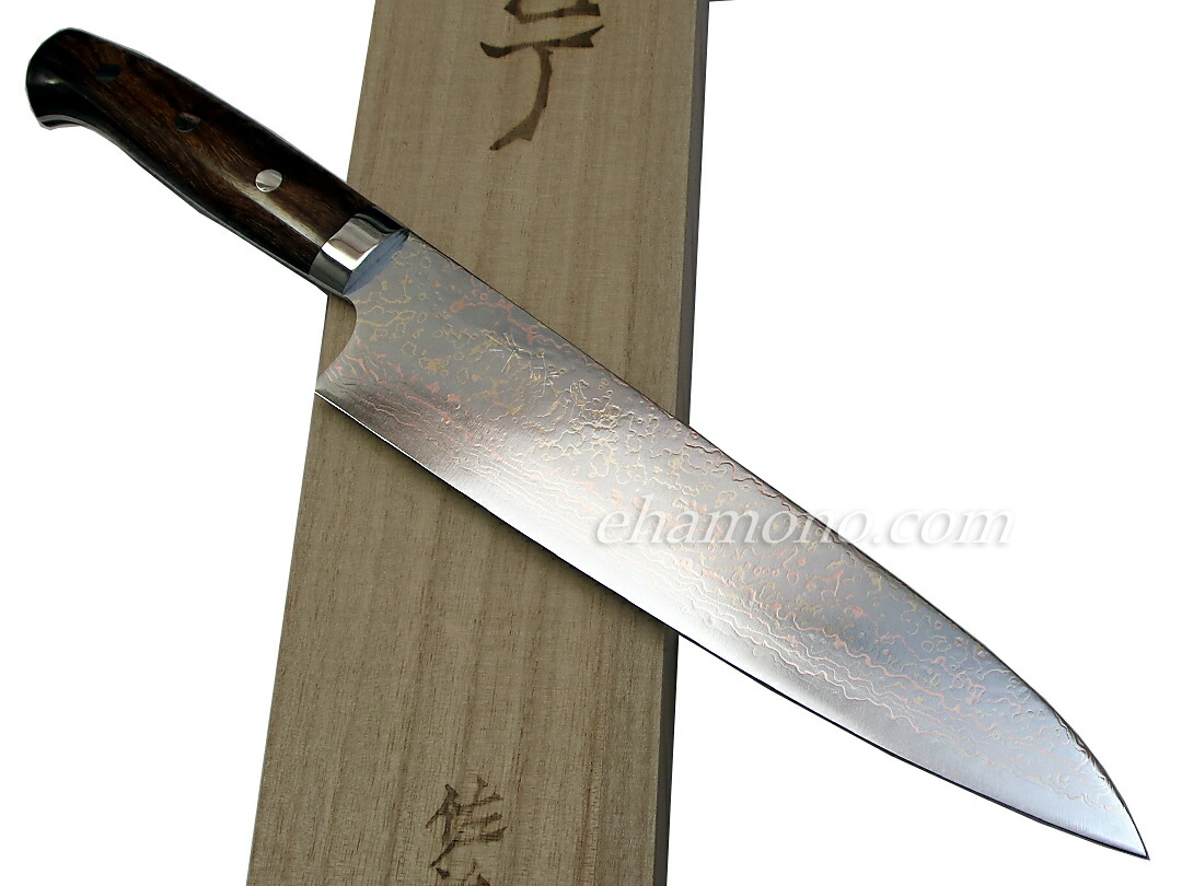 楽天市場】佐治武士作【マキリ小刀】有色ダマスカス 両刃 : e刃物