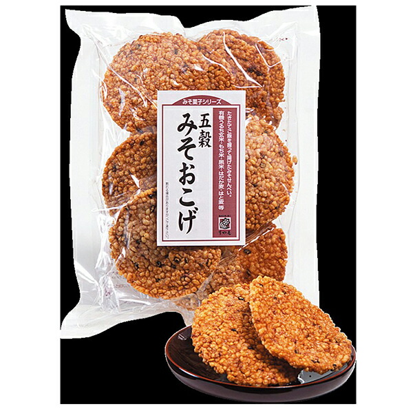 楽天市場】五穀みそおこげ 12袋 おこげせんべい 善光寺門前 すや亀