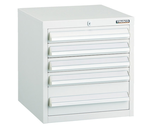 TRUSCO LVR型キャビネット 392X412XH420 引出5段 W LVR423W トラスコ中山 28,597円