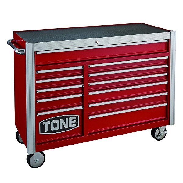 [メーカー直送品] TONE スチール製ワゴン(キャビネットタイプ) ヘビーローラーキャビネット 最大積載量1190kg (WSH2012R)(4953488412673) トネ