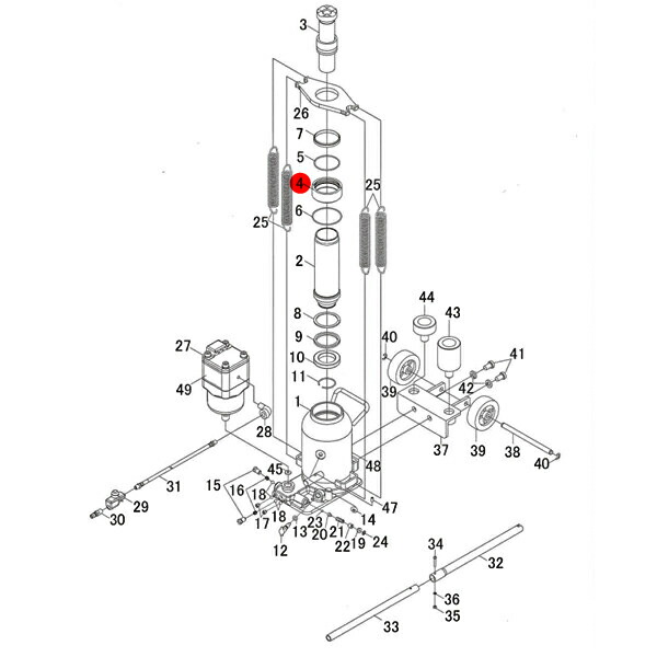 [メーカー直送品] MASADA APJ-250用パーツ【 スタフィングナット 】 AP25-4