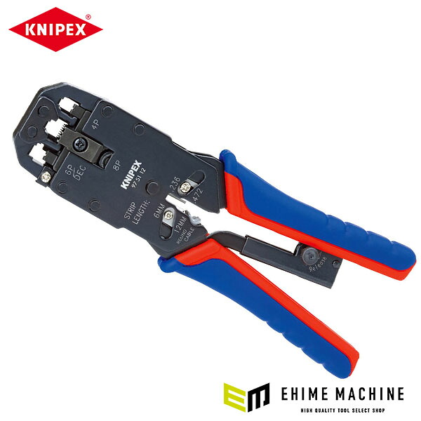 日本正規品 クニペックス ウエスタンプラグ圧着ペンチ (4/6/8ピン) (9751-12SB)(4003773044406) KNIPEX｜エヒメマシン 店