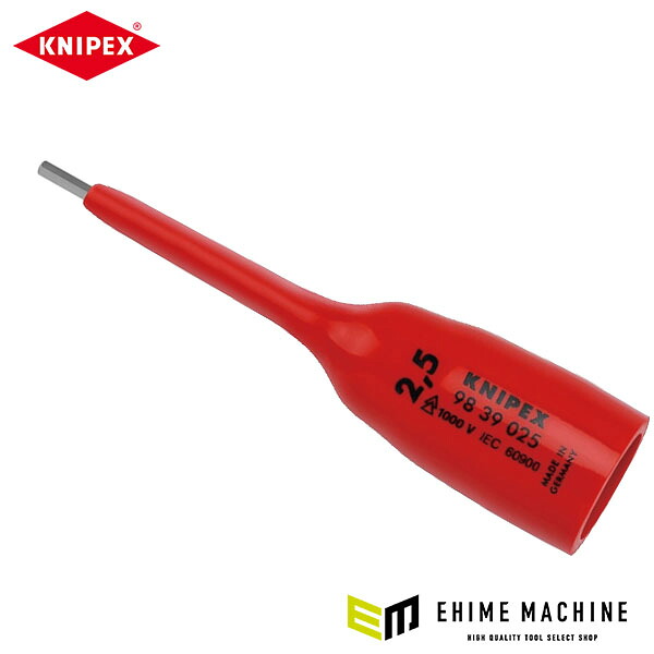 日本正規品 クニペックス (3/8SQ) 絶縁ヘキサゴンソケット 1000V (9839-025)(4003773089520) KNIPEX｜エヒメマシン 店