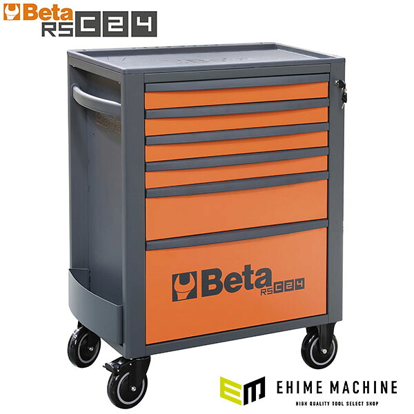 [メーカー直送業者便]日本正規品 Beta ベータ ツールトロリー 6段 ORANGE (RSC24/6-O)(8054809187358) ツールキャビネット 工具収納